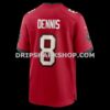 NFL3012d3G06-8b7110 Mens Nike Sirvocea Dennis Red Tampa Bay Buccaneers Game Jersey