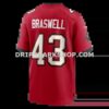 NFL301979G07-21938e Mens Nike Chris Braswell Red Tampa Bay Buccaneers Game Jersey