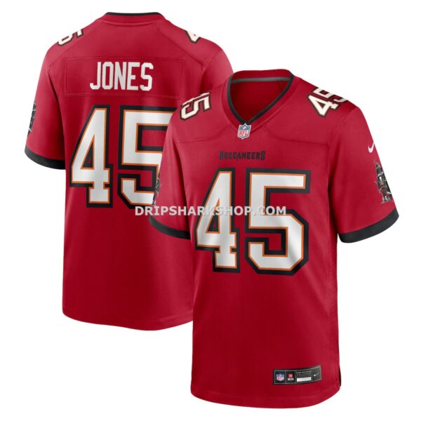 Mens Nike Deion Jones Red Tampa Bay Buccaneers Team Game Jersey