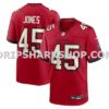Mens Nike Deion Jones Red Tampa Bay Buccaneers Team Game Jersey