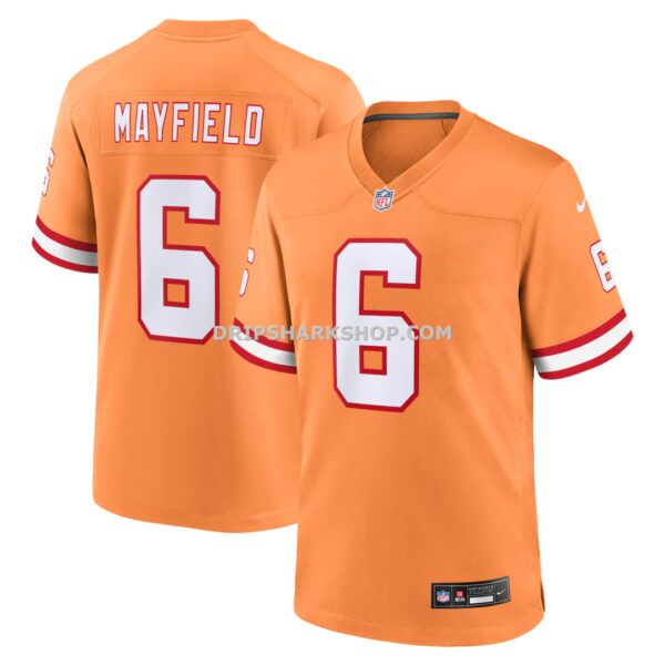 Mens Nike Baker Mayfield Orange Tampa Bay Buccaneers Throwback Game Jersey