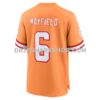 Mens Nike Baker Mayfield Orange Tampa Bay Buccaneers Throwback Game Jersey