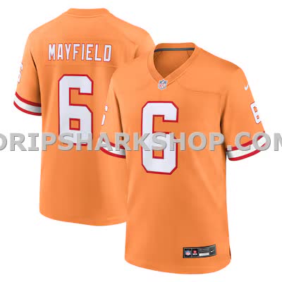 Mens Nike Baker Mayfield Orange Tampa Bay Buccaneers Throwback Game Jersey