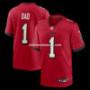 Mens Nike Number 1 Dad Red Tampa Bay Buccaneers Game Jersey