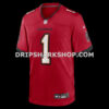 Mens Nike Number 1 Dad Red Tampa Bay Buccaneers Game Jersey