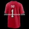 Mens Nike Number 1 Dad Red Tampa Bay Buccaneers Game Jersey
