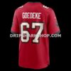 NFL30261aG06-d12faa Mens Nike Luke Goedeke Red Tampa Bay Buccaneers Game Player Jersey