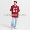 NFL30261aG10-347663 Mens Nike Luke Goedeke Red Tampa Bay Buccaneers Game Player Jersey