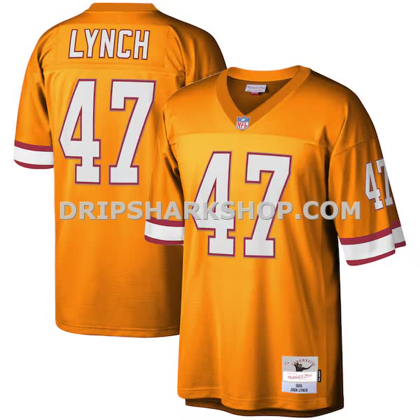Mens Mitchell And Ness John Lynch Orange Tampa Bay Buccaneers Legacy Replica Jersey Pi3604000