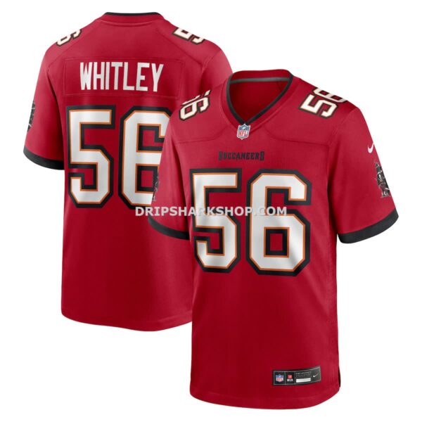 Mens Nike Benton Whitley Red Tampa Bay Buccaneers Team Game Jersey