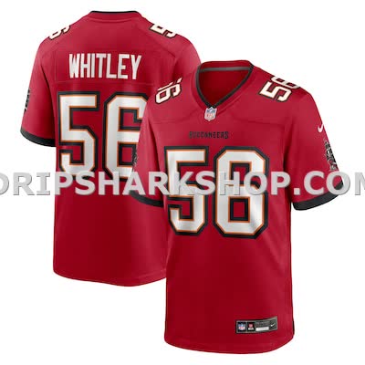 Mens Nike Benton Whitley Red Tampa Bay Buccaneers Team Game Jersey
