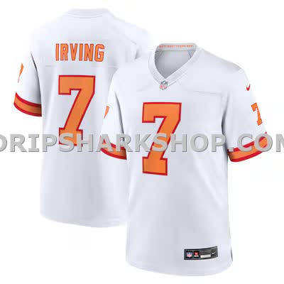 Mens Nike Bucky Irving White 76 Tampa Bay Buccaneers Game Jersey
