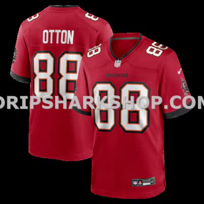 Mens Nike Cade Otton Red Tampa Bay Buccaneers Game Player Jersey