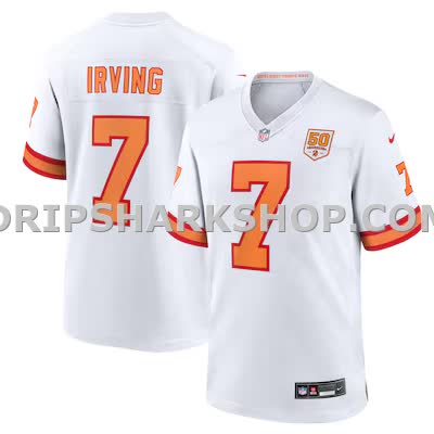 Mens Nike Bucky Irving White 76 Tampa Bay Buccaneers 50th Season Game Jersey