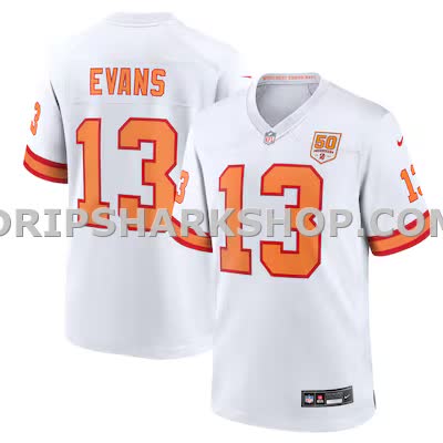 Mens Nike Mike Evans White 76 Tampa Bay Buccaneers 50th Season Game Jersey