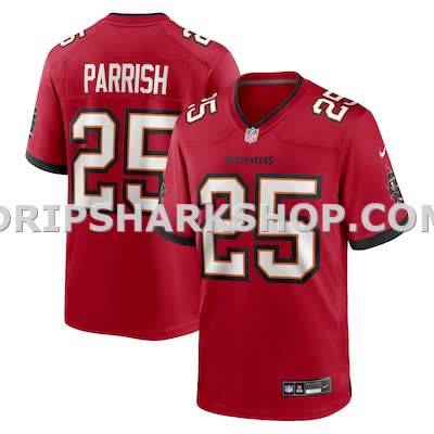 Mens Nike Jacob Parrish Red Tampa Bay Buccaneers Team Game Jersey