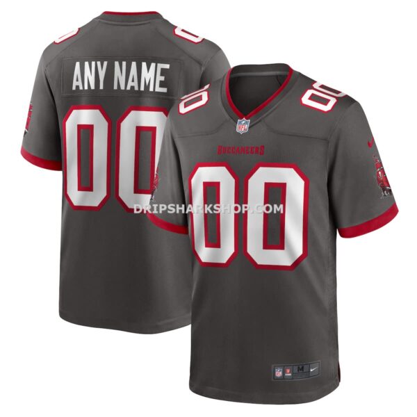 Mens Nike Pewter Tampa Bay Buccaneers Alternate Custom Game Jersey