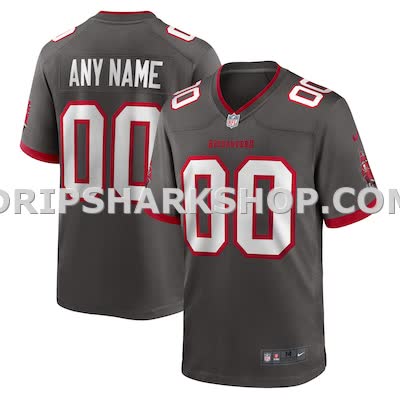 Mens Nike Pewter Tampa Bay Buccaneers Alternate Custom Game Jersey