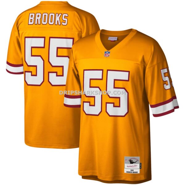 Mens Mitchell And Ness Derrick Brooks Orange Tampa Bay Buccaneers Big And Tall 1995 Legacy Retired Player Jersey