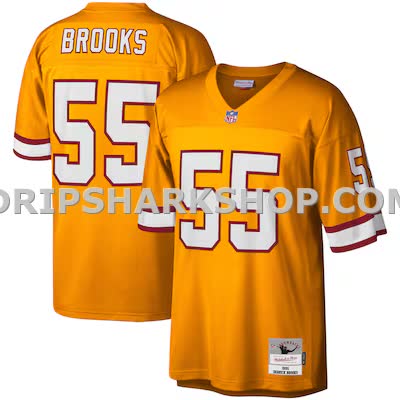 Mens Mitchell And Ness Derrick Brooks Orange Tampa Bay Buccaneers Big And Tall 1995 Legacy Retired Player Jersey