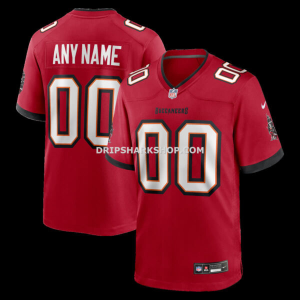 Mens Nike Red Tampa Bay Buccaneers Team Custom Game Jersey