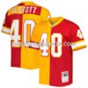 Mens Mitchell And Ness Mike Alstott Orange Red Tampa Bay Buccaneers 1996 Split Legacy Replica Jersey Pi5003000