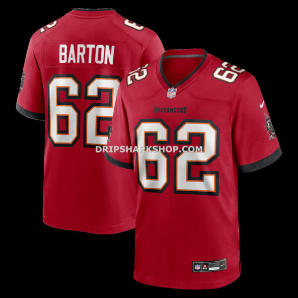Mens Nike Graham Barton Red Tampa Bay Buccaneers Player Game Jersey