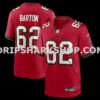 Mens Nike Graham Barton Red Tampa Bay Buccaneers Player Game Jersey