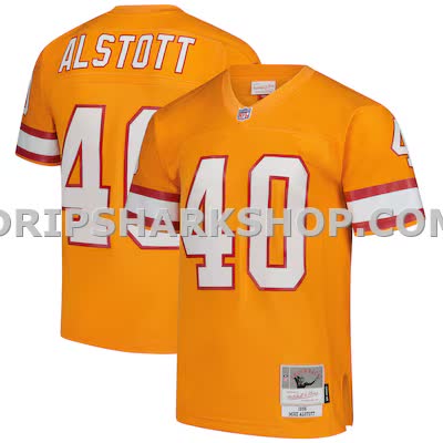 Mens Mitchell And Ness Mike Alstott Orange Tampa Bay Buccaneers Legacy Replica Jersey