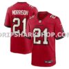 Mens Nike Benjamin Morrison Red Tampa Bay Buccaneers Team Game Jersey