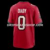Mens Nike Yaya Diaby Red Tampa Bay Buccaneers Game Jersey