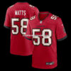 Mens Nike Markees Watts Red Tampa Bay Buccaneers Game Jersey