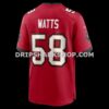 Mens Nike Markees Watts Red Tampa Bay Buccaneers Game Jersey