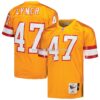 Mens Mitchell And Ness John Lynch Orange Tampa Bay Buccaneers 1993 Authentic Throwback Retired Player Jersey