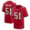 Mens Nike David Walker Red Tampa Bay Buccaneers Team Game Jersey