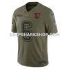 Mens Nike Baker Mayfield Olive Tampa Bay Buccaneers 2025 Salute To Service Limited Jersey