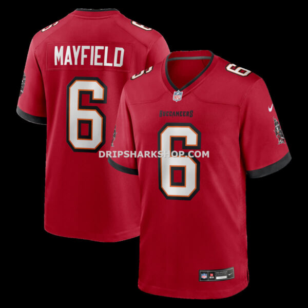 Mens Nike Baker Mayfield Red Tampa Bay Buccaneers Team Game Jersey