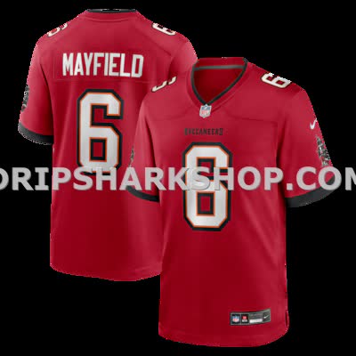Mens Nike Baker Mayfield Red Tampa Bay Buccaneers Team Game Jersey