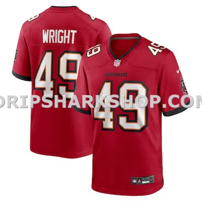 Mens Nike Owen Wright Red Tampa Bay Buccaneers Team Game Jersey