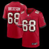 Mens Nike Ben Bredeson Red Tampa Bay Buccaneers Game Jersey