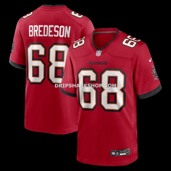 Mens Nike Ben Bredeson Red Tampa Bay Buccaneers Game Jersey