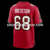 Mens Nike Ben Bredeson Red Tampa Bay Buccaneers Game Jersey