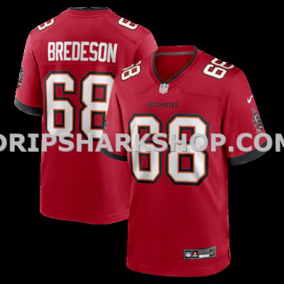 Mens Nike Ben Bredeson Red Tampa Bay Buccaneers Game Jersey