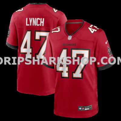 Mens Nike John Lynch Red Tampa Bay Buccaneers Game Retired Player Jersey