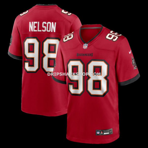 Mens Nike Anthony Nelson Red Tampa Bay Buccaneers Game Jersey