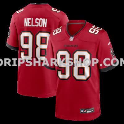 Mens Nike Anthony Nelson Red Tampa Bay Buccaneers Game Jersey