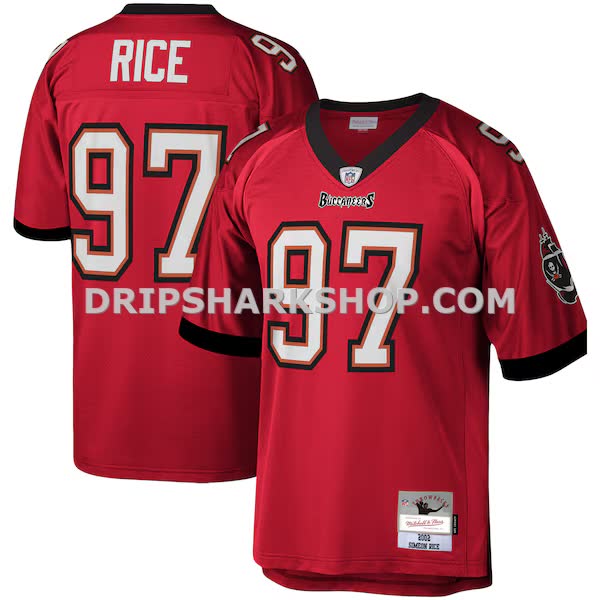 Mens Mitchell And Ness Simeon Rice Red Tampa Bay Buccaneers Legacy Replica Jersey Pi3604000