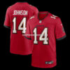 Mens Nike Brad Johnson Red Tampa Bay Buccaneers Game Retired Player Jersey