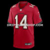 Mens Nike Brad Johnson Red Tampa Bay Buccaneers Game Retired Player Jersey