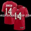 Mens Nike Brad Johnson Red Tampa Bay Buccaneers Game Retired Player Jersey